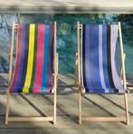 Houten strandstoel met - zonder armleuning ook voor kinderen, Tuin en Terras, Tuinsets en Loungesets, Verzenden, Nieuw, Hout