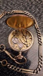Goudkleurige Antieke zakhorloge, Handtassen en Accessoires, Horloges | Heren, Ophalen, Zakhorloge