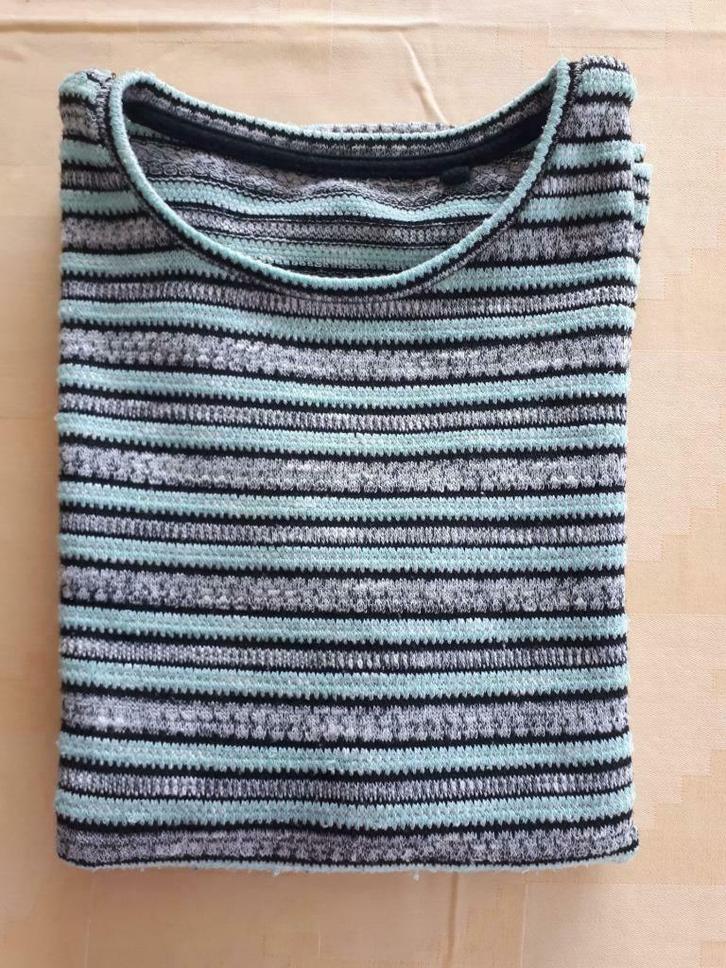 Lichte trui in grijs en pastel groen, C&A, maat 146/152., Kinderen en Baby's, Kinderkleding | Maat 146, Gebruikt, Meisje, Trui of Vest