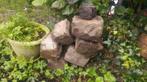 25 pavés pierre de pays + briques, Jardin & Terrasse, Gravier, Rochers & Caillasse, Enlèvement, Utilisé
