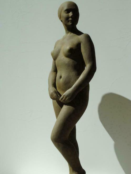 Adolphe DAENEN Liège nue debout seul exemplaire 74 cm signé, Antiquités & Art, Art | Sculptures & Bois, Enlèvement