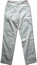 Mooie lange broek van Atos Lombardini met hoge taille., Comme neuf, Taille 36 (S), Envoi, Blanc