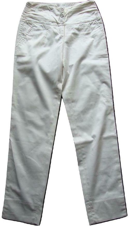 Mooie lange broek van Atos Lombardini met hoge taille., Vêtements | Femmes, Culottes & Pantalons, Comme neuf, Taille 36 (S), Blanc