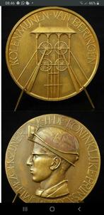 bronzen munt kolenmijn van Beringen 1950, Ophalen of Verzenden, Brons