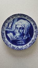 Delfts wandbord blauw (boch frères la louvière) belgium, Antiquités & Art, Enlèvement ou Envoi