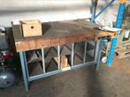 Professionele werkplaatsbank werkbank met bankschroef, Doe-het-zelf en Bouw, Werkbanken, Ophalen, Gebruikt, 120 tot 170 cm, Bankschroef