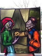 Prachtig origineel glasraam van Frans Van Immerseel, Antiek en Kunst, Ophalen