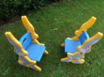 2 kinder stoeltjes met konijn tekening, plastiek, Kinderen en Baby's, Gebruikt, Ophalen