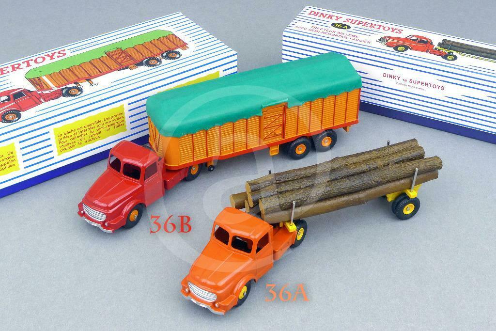 Atlas Dinky toys 36B Tracteur Willeme ET Semi Remorque Bachee Truck Diecast Mode