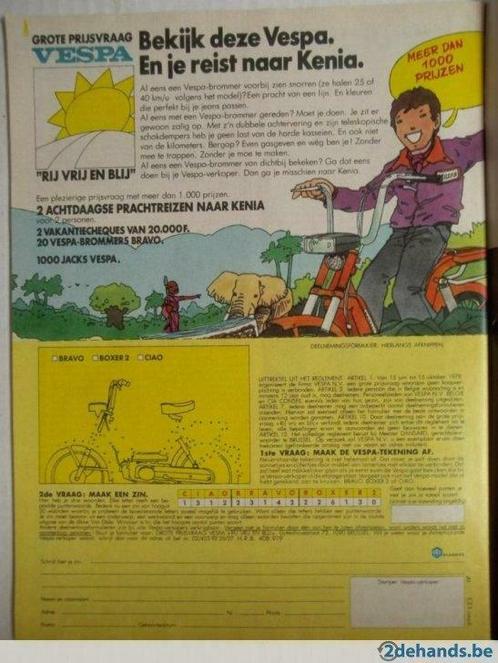 advertentie  Vespa  brommer, Verzamelen, Merken en Reclamevoorwerpen, Gebruikt