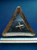 Driehoekig koperen schaal met Katanga kruis, Antiek en Kunst, Antiek | Brons en Koper, Ophalen of Verzenden, Koper