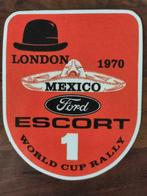 Sticker Escort MK1 London Mexico 1970, Verzamelen, Nieuw, Auto of Motor, Verzenden