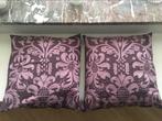 2 Housses Coussins Mauves Inno 48 x 48, Maison & Meubles, Comme neuf, Violet, Carré