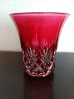 Vase en cristal taillé rouge, Antiquités & Art, Enlèvement