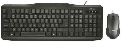TRUST Classicline KLAVIER QWERTY EN MUIS COMBO BEDRAAD, Computers en Software, Muizen, Zo goed als nieuw, Muis, Ophalen of Verzenden