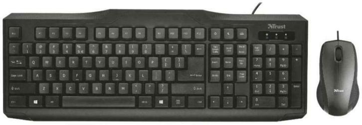 TRUST Classicline KLAVIER QWERTY EN MUIS COMBO BEDRAAD, Computers en Software, Muizen, Zo goed als nieuw, Muis, Ophalen of Verzenden