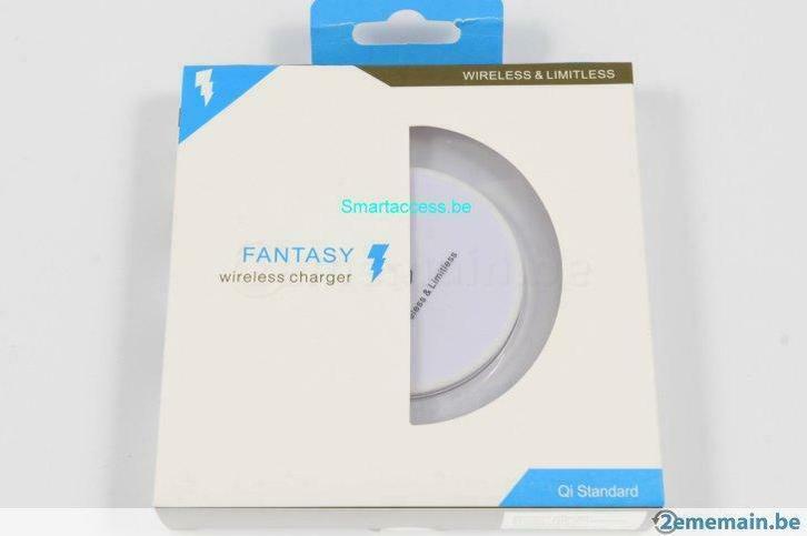 chargeur sans fil wireless qi à induction blanc smartphone, Télécoms, Téléphonie mobile | Chargeurs pour téléphone, Neuf, Enlèvement ou Envoi