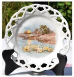 assiette ajouré porcelaine lac aux nenuphar, Ophalen of Verzenden