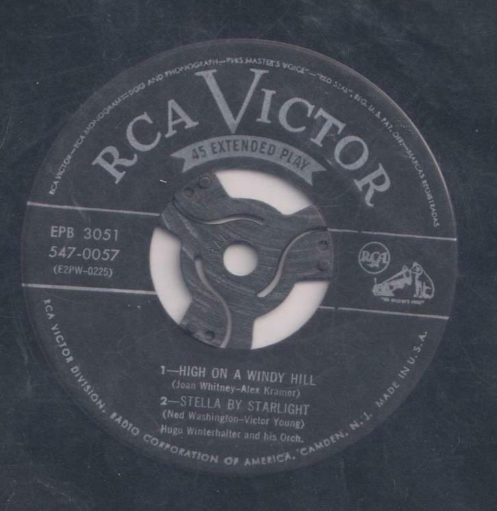 Hugo Winterhalter – High on a windy hill / Stella by starlig, CD & DVD, Vinyles Singles, Utilisé, EP, Pop, 7 pouces, Enlèvement ou Envoi