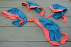 Voorgevormde bandana - 4 stuks - blauw en rood - one size, Kleding | Dames, Passe-Partout, Verzenden, Nieuw, One size fits all