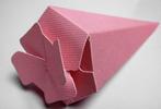 Roze puntzak geribbeld doopsuiker doosje - 25 stuks voor 5€, Nieuw, Ophalen of Verzenden, Kraamcadeau