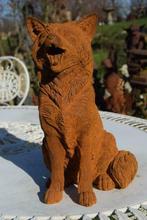 Schitterende gepatineerde gietijzeren vos, Tuin en Terras, Tuinbeelden, Ophalen of Verzenden, Nieuw, Overige materialen, Dierenbeeld