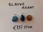hanger blauwe agaat, Handtassen en Accessoires, Edelstenen, Ophalen of Verzenden, Nieuw