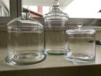 3 pots de conservation décoratifs en verre, Comme neuf, Enlèvement ou Envoi