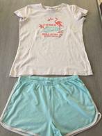 Shortpyjama met flamingo - maat 152, Kinderen en Baby's, Nacht- of Onderkleding, Meisje, Ophalen of Verzenden, Zo goed als nieuw