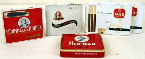 Boîtes en fer blanc de cigarillos, Collections, Boîte en métal, Utilisé, Autre, Autres marques, Enlèvement ou Envoi
