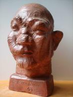 VOLTAIRE AUBRY terracotta kop bokser 'le vieux boxeur forain, Antiek en Kunst, Ophalen