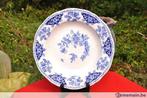 plat creux gien decor bleu fleur oisea, Antiquités & Art