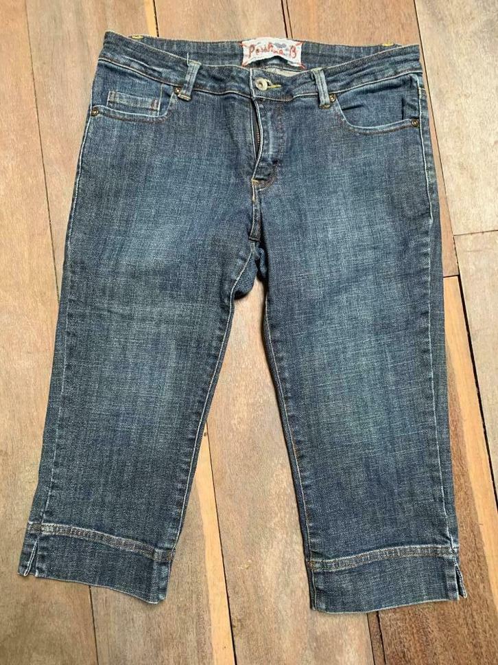Pauline B blauwe bermuda capri jeans Maat 3 97% katoen 3%, Kleding | Dames, Spijkerbroeken en Jeans, Gedragen, W30 - W32 (confectie 38/40)
