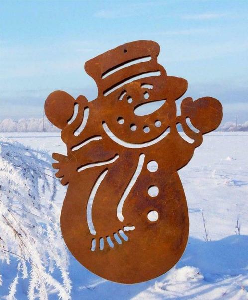 Sneeuwpop ornament, Winter decoratie-sneeuwpop, Tuin en Terras, Tuinwanddecoratie, Nieuw, Ophalen of Verzenden