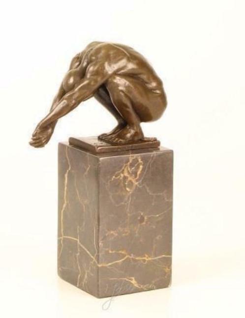 bronzen beeld- duikende man, THE DIVE , brons-beeld, Antiek en Kunst, Kunst | Beelden en Houtsnijwerken, Ophalen of Verzenden