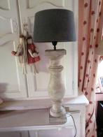 Volhouten baluster lamp met kap flamant tierlantijn stijl', Huis en Inrichting, Ophalen of Verzenden