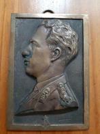 Plaque de cuivre Roi Léopold III, Collections, Enlèvement ou Envoi, Utilisé, Autres types