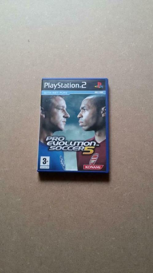 PS2 game: Pro Evolution Soccer 5, Games en Spelcomputers, Games | Sony PlayStation 2, Gebruikt, Sport, 2 spelers, Vanaf 7 jaar