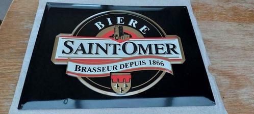 Enseigne publicitaire en métal Bière Saint-Omer, Collections, Marques de bière, Neuf, Panneau, Plaque ou Plaquette publicitaire