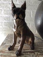 Franse bulldog model-craftwood-bruin zittend-hond-dog, Nieuw, Ophalen of Verzenden