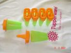 Tupperware Lolli tups ijsjes/sorbet  maker  6 stuks, Huis en Inrichting, Ophalen of Verzenden, Zo goed als nieuw, Groen