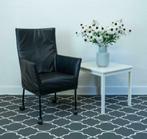 12 Montis Chaplin stoelen zwart leder   wieltjes ORIGINEEL