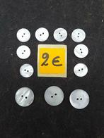 set van 8 knopen van 16 mm en 3 van 22 mm wit 2 gaten B8163, Hobby en Vrije tijd, Naaien en Fournituren, Ophalen of Verzenden