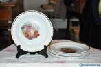 5 assiettes a dessert nimy decor au fruit, Antiquités & Art, Enlèvement ou Envoi
