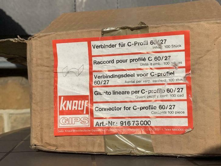 KNAUF GIPS aansluitprofiel C 60/27 Art Nr: 916 73 000, Doe-het-zelf en Bouw, IJzerwaren en Bevestigingsmiddelen, Nieuw, Overige typen
