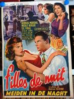 Filmposter Filles de nuit / Meiden in de nacht, Gebruikt, Ophalen of Verzenden, A1 t/m A3, Rechthoekig Staand