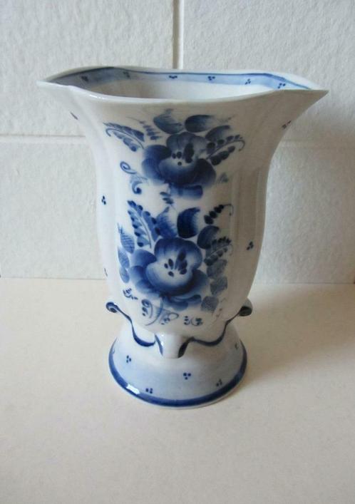 Vaasjes - Czechoslovakia - Blauw / Wit - 2 stuks, Antiek en Kunst, Curiosa en Brocante, Ophalen of Verzenden