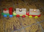 Jouet en bois petit train 2 wagons + 2 animaux, Enlèvement, Utilisé, Découverte