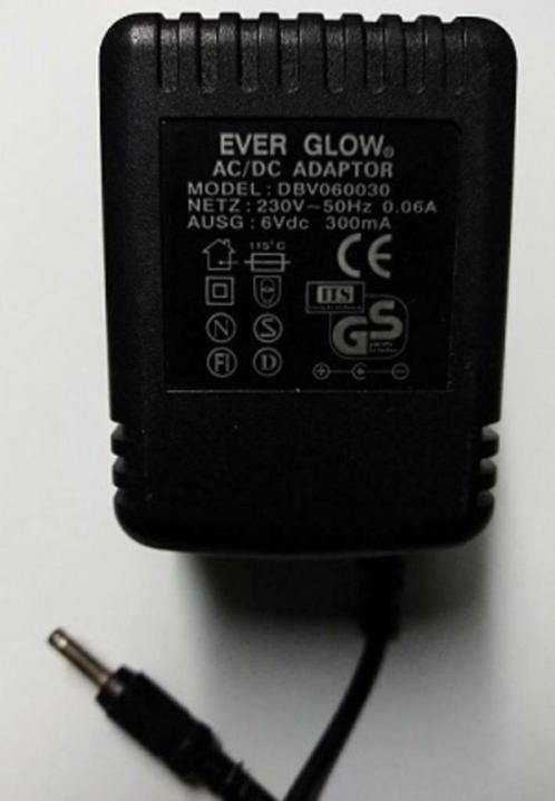 Adapter oplader Ever Glow 6V 300mA., Fietsen en Brommers, Fietsaccessoires | Overige Fietsaccessoires, Nieuw, Ophalen of Verzenden