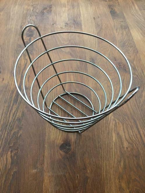 panier a fruits, en acier chrome, 23cm, Huis en Inrichting, Woonaccessoires | Schalen en Manden, Zo goed als nieuw, Mand, Overige vormen